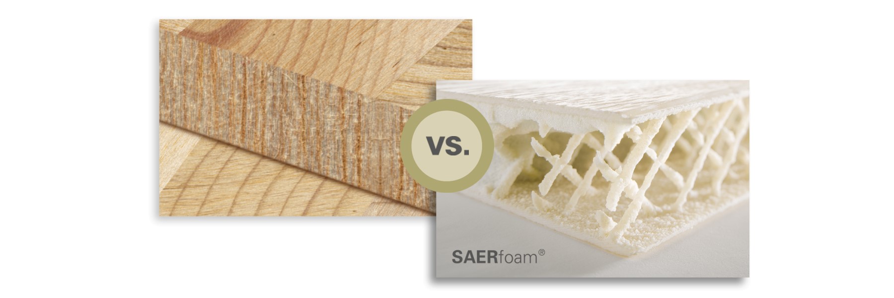 SAERfoam ist unser strukturelles Kernmaterial mit 3D-Glasbrücken, welches für Infusion, RTM und Kompressionsverfahren optimiert wurde.