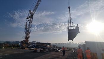 Installation of the Otter Valley Estuary Footbridge