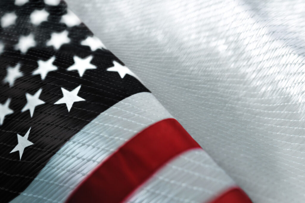 Détail d'un drapeau américain
