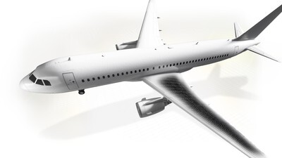 Draufsicht auf ein Flugzeug